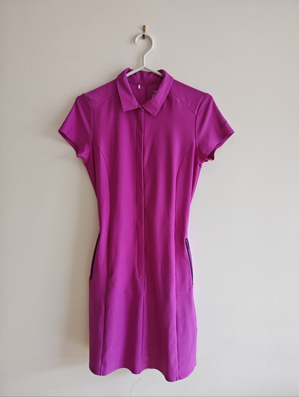 Nike Athletic Polo Dress. Magenta. Size S